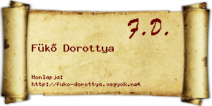 Fükő Dorottya névjegykártya