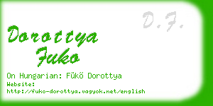 dorottya fuko business card